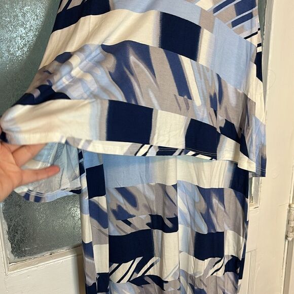 Chelsea & Theodore Women’s Blue White and Black Bodycon Mini Dress Size M - Picture 2 of 6